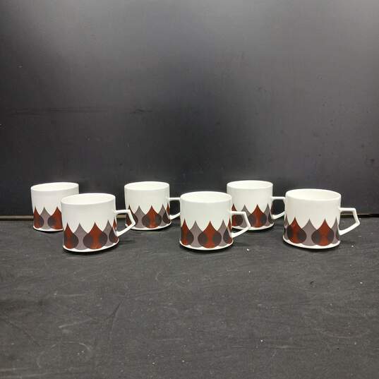 Bundle of Six Mikasa Rainflower Coffee Cups image number 1
