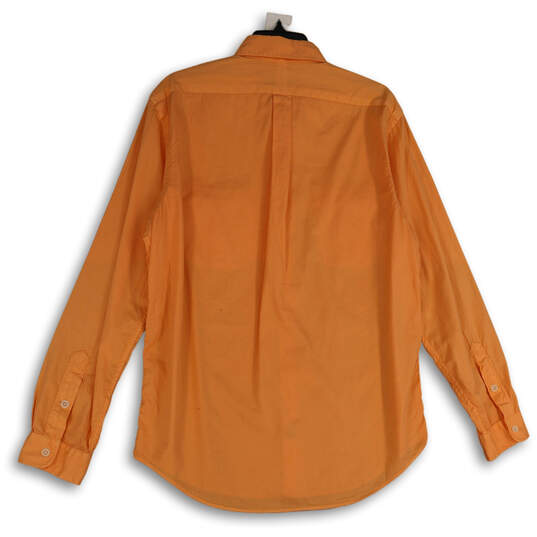 NWT Womens Orange Long Sleeve Collar Beach Twill Button-Up Shirt Size Large image number 2