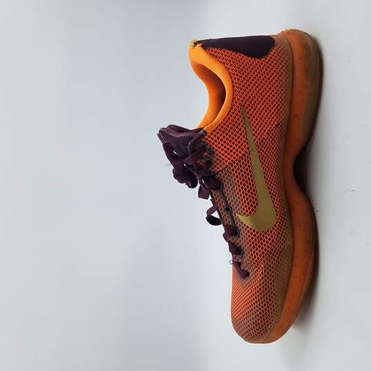 Buy The Nike Kobe 10 Sneaker Men'S Sz 10 Orange/Burgundy | Goodwillfinds