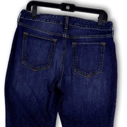 Womens Blue Denim Medium Wash Stretch Pockets Bootcut Leg Jeans Size 8L image number 4