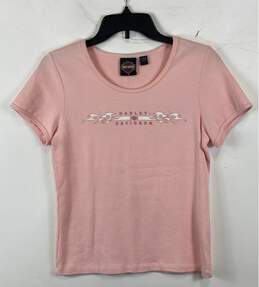 Harley-Davidson Pink Graphic T-shirt - Size Medium