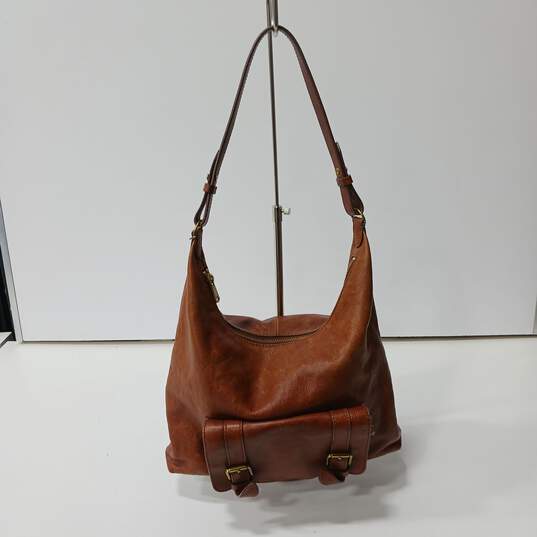 WOMEN'S BROWN LEATHER FOSSIL PURSE image number 1
