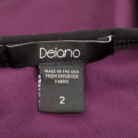 Delano Women Purple/Black Wrap Top Sz XS image number 1