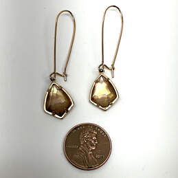 Designer Kendra Scott Carinne Gold-Tone Crystal Cut Stone Drop Earrings alternative image