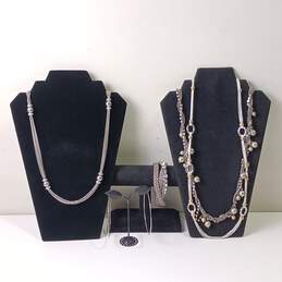 Silver Tone & Gold Tones Statement Costume Jewelry Pieces Collection
