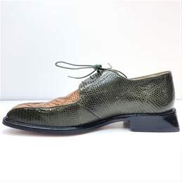 Belvedere Green Genuine Alligator Leather Dress Oxford Shoes Men's Size 7 M alternative image