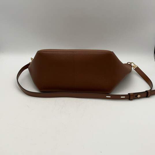 Michael Kors Womens Brown Leather Double Top Handle Satchel Bag Purse image number 3