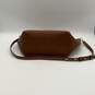 Michael Kors Womens Brown Leather Double Top Handle Satchel Bag Purse image number 3