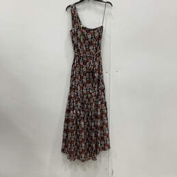 NWT Womens Multicolor Floral Sleeveless One Shoulder Maxi Dress Size 10
