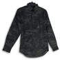 Mens Black Printed Spread Collar Long Sleeve Button-Up Shirt Size XS image number 1