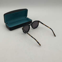 Womens Brown Black Tortoise Full Rim Round Sunglasses With Case alternative image