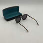 Womens Brown Black Tortoise Full Rim Round Sunglasses With Case image number 2