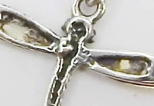 12K Black Hills Gold & 925 Sterling Silver Dragonfly Pendant Necklace 1.6g image number 4