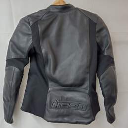 Icon Motorsports Motorcycle Jacket D30 Overlord Armored Black Leather Women's XS alternative image