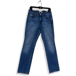 Levi Strauss & Co. Womens Blue Denim Medium Wash Straight leg Jeans Size 8