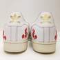 Adidas Superstar White Floral Women's Shoes Size 9.5 image number 4