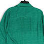 Womens Green Collared Roll Tab Sleeve Button Front Shirt Dress Size Large image number 4
