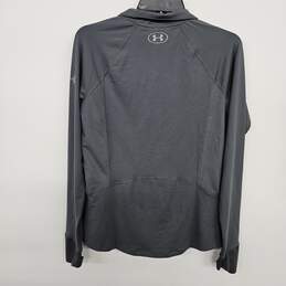Grey Under Armour Fitted Zip Up Pullover Sweater