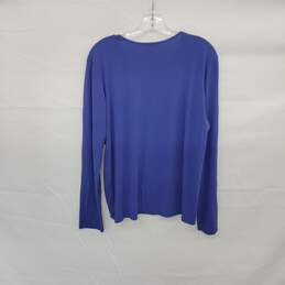 Eileen Fisher Periwinkle Silk Long Sleeved Top WM Size XL alternative image