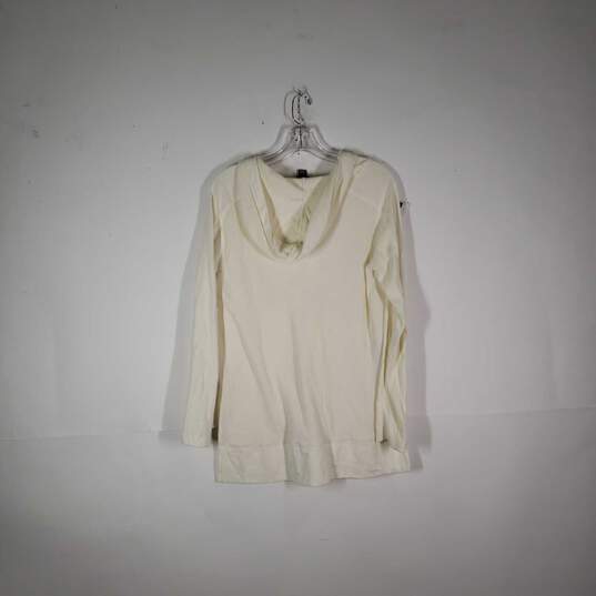 Womens V-Neck Long Sleeve Hooded Pullover T-Shirt Size Small image number 2