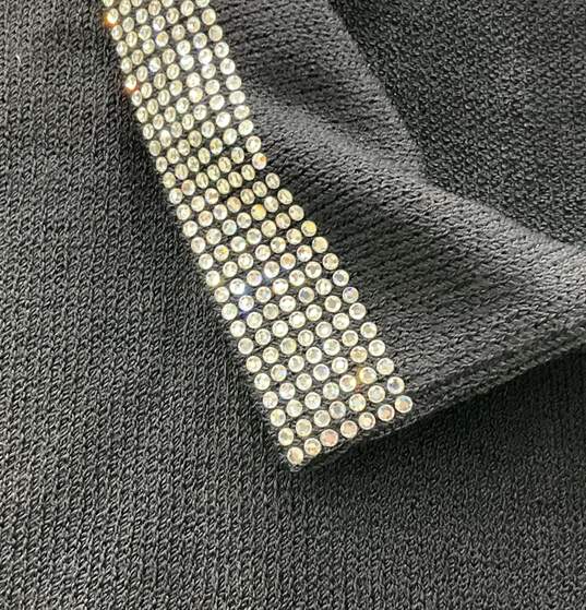 St. John Women's Black Knit Sleeveless Top W/ Sequin Collar image number 4