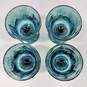 Vintage, Set of 4 Indiana Glass Blue Carnival Glass Goblets image number 2