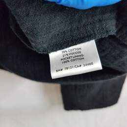 Eileen Fisher black zip up cotton blend jacket M made in USA alternative image