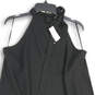 NWT Womens Black Sleeveless Halter Neck Pullover A-Line Dress Size 16 image number 3