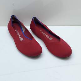 Rothy's Classic Red Round Toe Ballet Flats Size 8.5