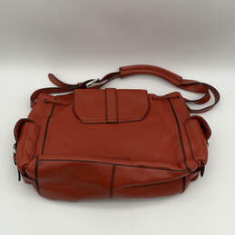 Womens Orange Leather Inner Pockets Adjustable Strap Shoulder Bag alternative image