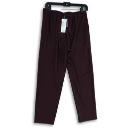 NWT Eileen Fisher Womens Purple Flat Front Straight Leg Dress Pants Size MP alternative image
