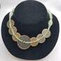 Jadeite Beaded Asian Coin Necklace 82.5g image number 1