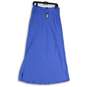 NWT Express Womens Blue Flat Front Side Zip Maxi Skirt Size Medium image number 1