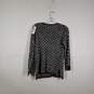 Womens Geometric Knitted Round Neck Long Sleeve Pullover Sweater Size Small image number 2