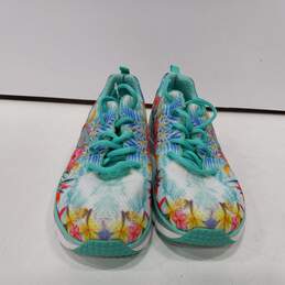 Skechers Women's Air Cooled Memory Foam Floral Pattern Walking Shoes Size 8.5