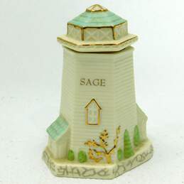 2002 Lenox Lighthouse Seaside Spice Jar Fine Ivory China Sage