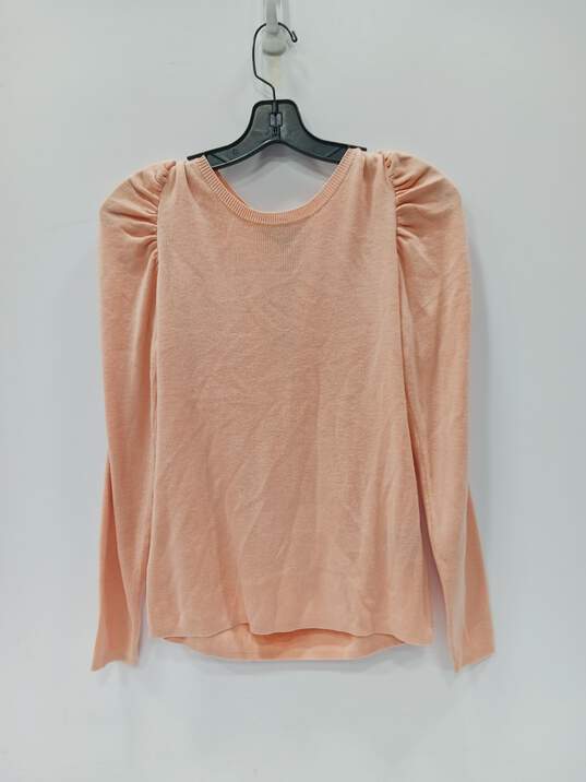 Catherine Malandrino Women's Peach LS Crewneck Sweater Size S NWT image number 1
