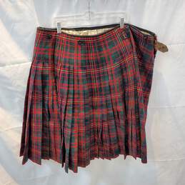 Unbranded Large Tartan Skirt No Size Tag Broken Closure