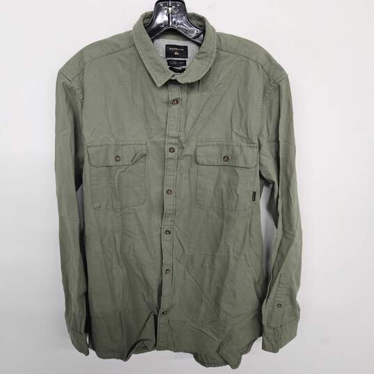 Quick Silver Green Button Up image number 1