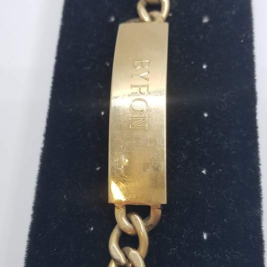 Elco Gold Filled Engraved Signet Bracelet 32.7 image number 2