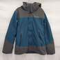 Eddie Bauer MN's Weather Edge Blue & Gray Hooded Parka Size M image number 1