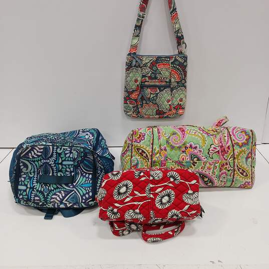 4PC Vera Bradley Assorted Crossbody Purse Backpacks & Duffle Bag Bundle image number 3