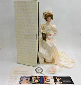 Vintage Franklin Heirloom Gibson Girl Bride Porcelain Doll IOB
