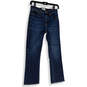 Womens Blue Denim Dark Wash Pockets Stretch Straight Leg Jeans Size 25 image number 1