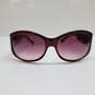AUTHENTICATED COACH 'SUZIE' S446 BURGUNDY BUTTERFLY SUNGLASSES W/ CASE image number 4