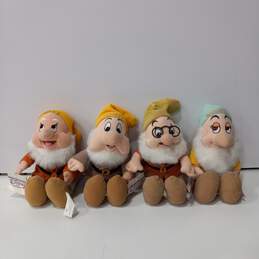 4pc Set of Disney Snow White and The Seven Dwarfs Dwarf Plushes NWT