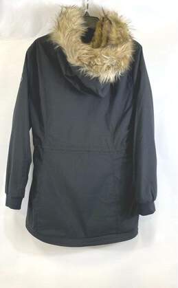 NWT Hollister Womens Black Fur Lined Long Sleeve Hooded Parka Jacket Size L alternative image
