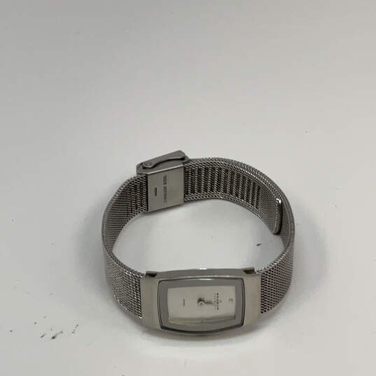 Designer Skagen Silver-Tone Denmark Stainless Steel Analog Wristwatch image number 2