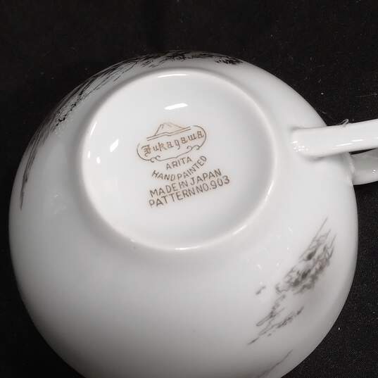 8PC Fukagawa Arita Hand Painted China Tea Mug Bundle image number 4