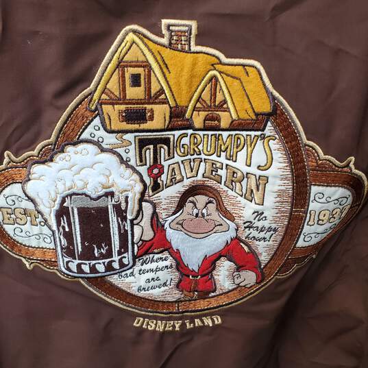 Disneyland Resort Men's Grumpy's Tavern Bowling Shirt Button Up Size Large image number 8